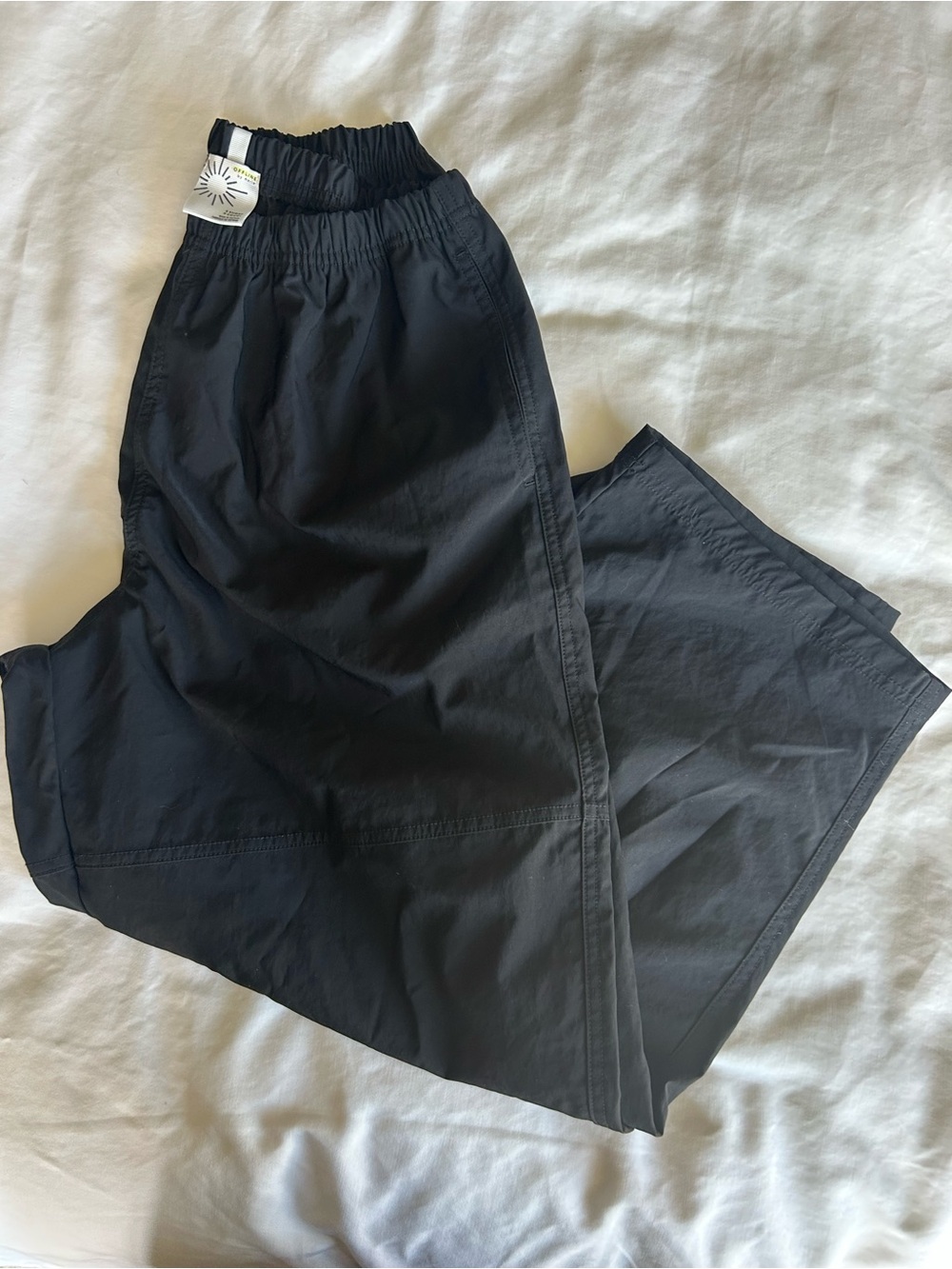 aerie Black Track Pants with Elastic Waist